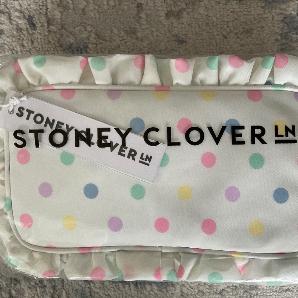 SCL Stoney Clover Lane Shopbop Polka Dot Ruffle Small Pouch